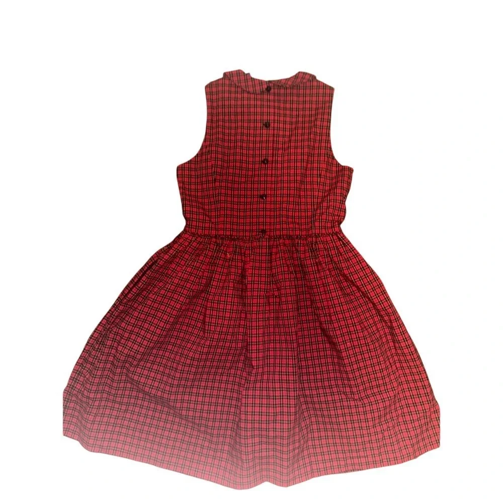 Polo Ralph Lauren Plaid Dress Kids 14 Red NEW Holiday Tartan Peter Pan Collar